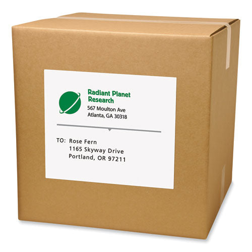 Labels, Laser Printers, 8.5 X 11, White, 100/box.