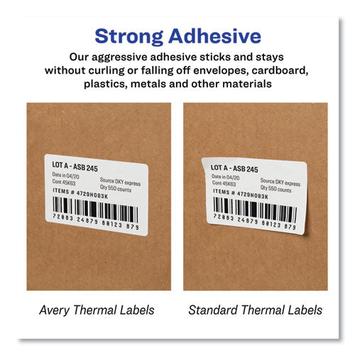 Multipurpose Thermal Labels, 3.5 X 1.3, White, 350/roll, 2 Rolls/box.
