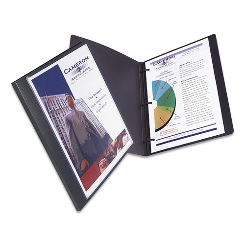 Lay Flat View Report Cover, Flexible Fastener, 0.5" Capacity, 8.5 X 11, Clear/gray.
