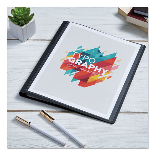 Lay Flat View Report Cover, Flexible Fastener, 0.5" Capacity, 8.5 X 11, Clear/gray.