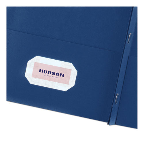 Two-pocket Folder, Prong Fastener, 0.5" Capacity, 11 X 8.5, Dark Blue, 25/box.