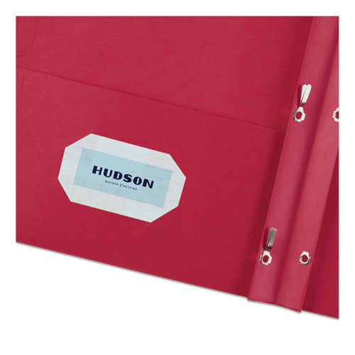 Two-pocket Folder, Prong Fastener, 0.5" Capacity, 11 X 8.5, Red, 25/box.