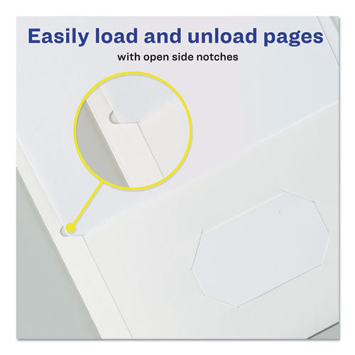 Two-pocket Folder, 40-sheet Capacity, 11 X 8.5, White, 25/box.