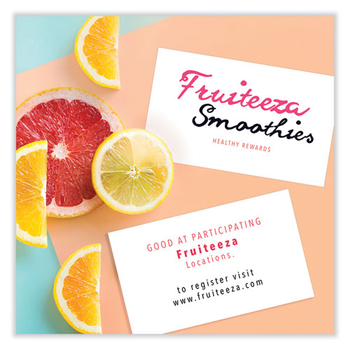 Printable Microperforated Business Cards W/sure Feed Technology, Laser,2 X 3.5, White, 250 Cards, 10/sheet, 25 Sheets/pack