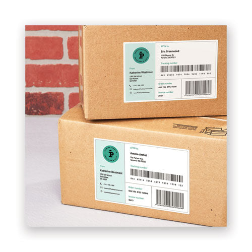 Waterproof Shipping Labels With Trueblock Technology, Laser Printers, 5.5 X 8.5, White, 2/sheet, 50 She.ets/pack