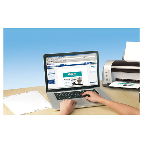 Printable Postcards, Laser, 80 Lb, 4.25 X 5.5, Uncoated White 200 Cards, 4 Cards/sheet, 50 Sheets/box