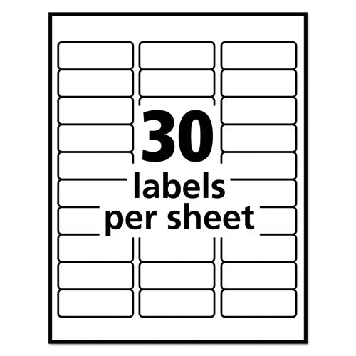 Repositionable Address Labels W/surefeed, Inkjet/laser, 1 X 2.63, White, 750/bx.