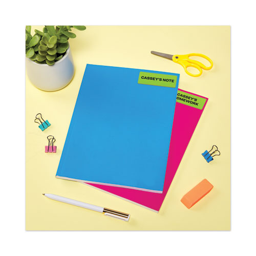 High-visibility Permanent Laser Id Labels, 1 X 2.63, Neon Green, 750/pack.