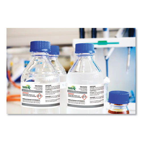 Ultraduty Ghs Chemical Waterproof And Uv Resistant Labels, 2 X 4, White, 10/sheet, 50 Sheets/pack.