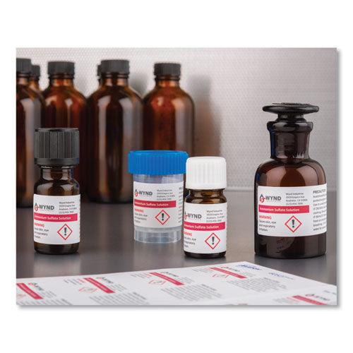 Ultraduty Ghs Chemical Waterproof And Uv Resistant Labels, 1 X 2.5, White, 24/sheet, 25 Sheets/pack.