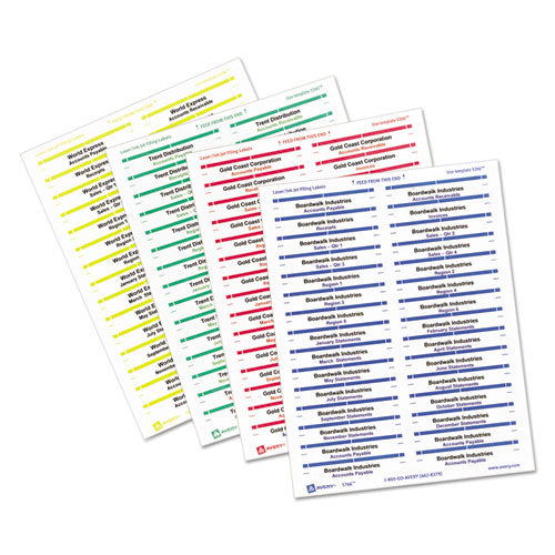 Removable File Folder Labels With Sure Feed Technology,0.66 X 3.44, White, 30/sheet, 25 Sheets/pack