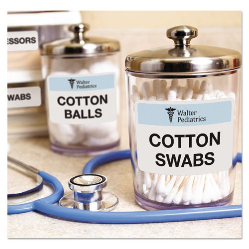 Durable Permanent Id Labels With Trueblock Technology, Laser Printers, 1.25 X .1.75, White, 32/sheet, 50 Sheets/pack