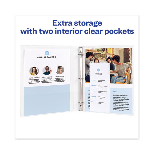 Framed View Heavy-duty Binders, 3 Rings, 1.5" Capacity, 11 X 8.5, White.