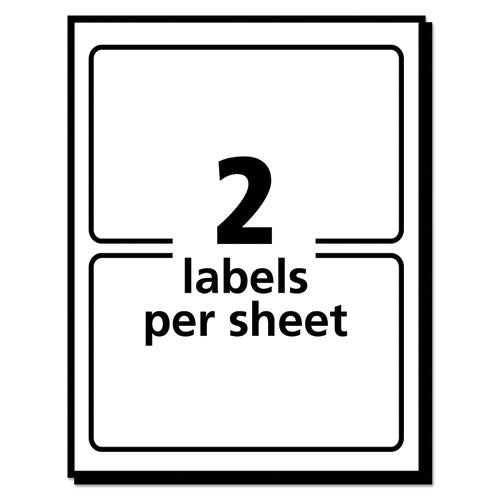 Vibrant Laser Color-print Labels W/ Sure Feed, 4.75 X 7.75, White, 50/pack.