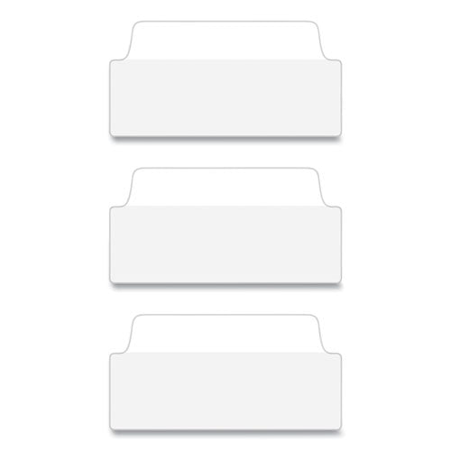 Ultra Tabs Repositionable Tabs, Wide And Slim: 3" X 1.5", 1/3-cut, White, 24/pack.