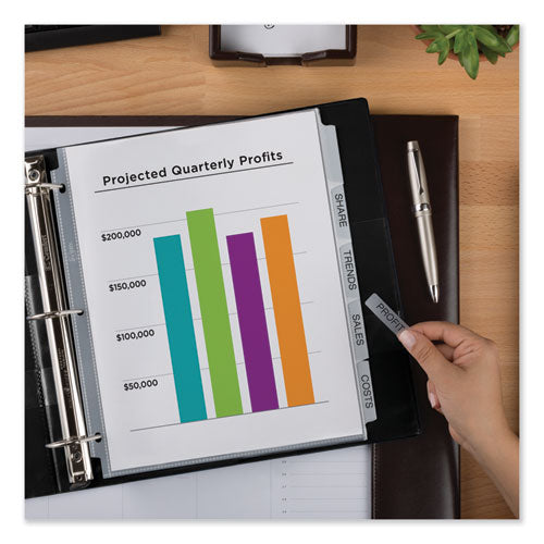 Print And Apply Index Maker Clear Label Sheet Protector Dividers With White Tabs, 8-tab, 11 X 8.5, Clear,1 Set