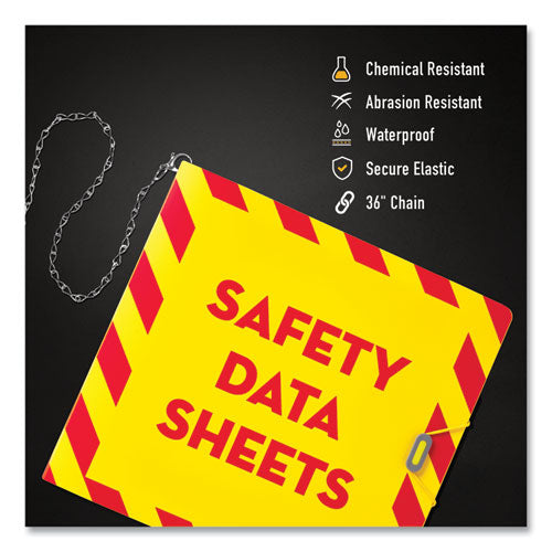 Ultraduty Safety Data Sheet Binder Bundle, 3 Rings, 3" Capacity, 11 X 8.5, Yellow/red.