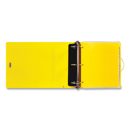 Ultraduty Safety Data Sheet Binder Bundle, 3 Rings, 3" Capacity, 11 X 8.5, Yellow/red.