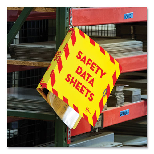 Ultraduty Safety Data Sheet Binder Bundle, 3 Rings, 3" Capacity, 11 X 8.5, Yellow/red.