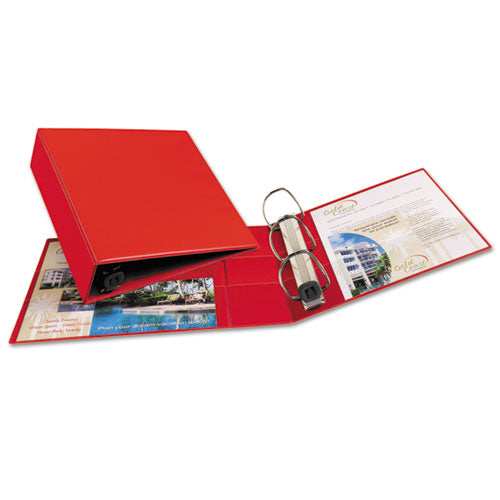Heavy-duty Non-view Binder With Durahinge And Locking One Touch Ezd Rings, 3 Rings, .3" Capacity, 11 X 8.5, Red