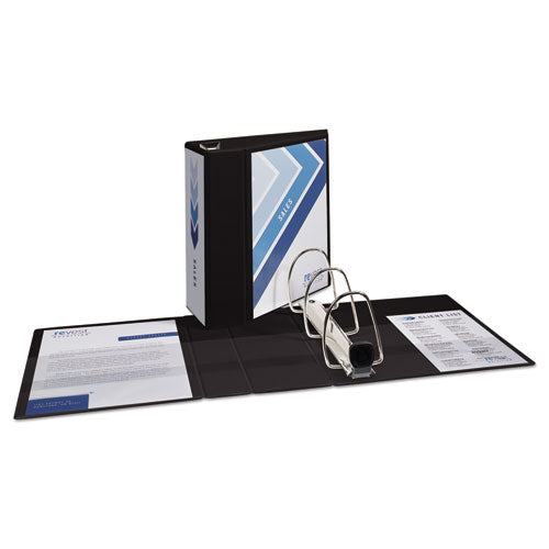 Heavy-duty View Binder With Durahinge And Locking One Touch Ezd Rings,3 Rings, 5" Capacity, 11 X 8.5, Black