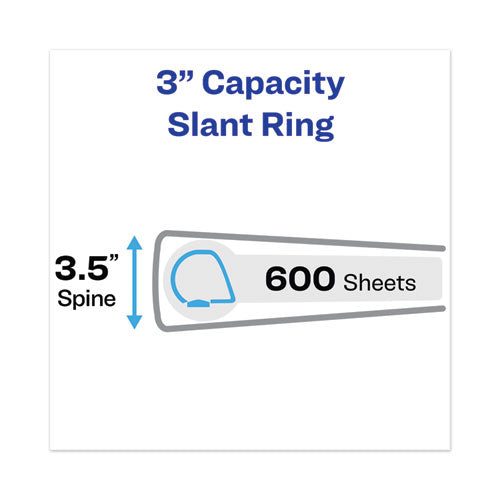 Heavy-duty View Binder With Durahinge And Locking One Touch Ezd Rings,3 Rings, 3" Capacity, 11 X 8.5, Black