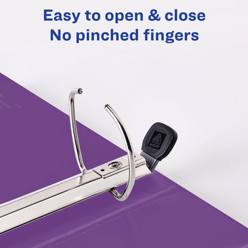 Heavy-duty View Binder With Durahinge And One Touch Ezd Rings, 3 Rings, 2" Capacity,  11 X 8.5, Purple, 6/carton