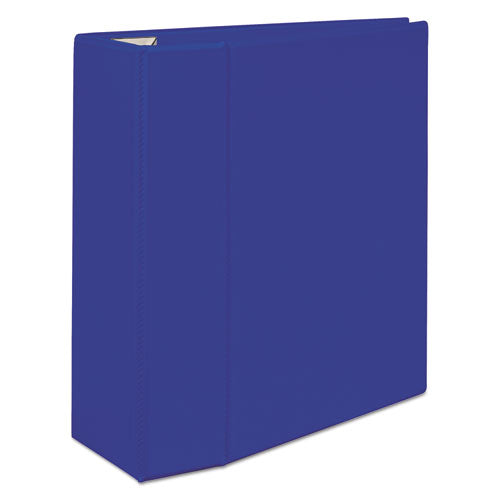 Heavy-duty View Binder With Durahinge And Locking One Touch Ezd Rings, 3 Rings,5" Capacity, 11 X 8.5, Pacific Blue