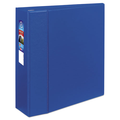 Heavy-duty Non-view Binder With Durahinge And Locking One Touch Ezd Rings, 3 Rings,4" Capacity, 11 X 8.5, Blue