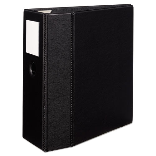 Heavy-duty Non-view Binder, Durahinge, Three Locking One Touch Ezd Rings, Spine Label,Thumb Notch, 5" Cap, 11 X 8.5, Black