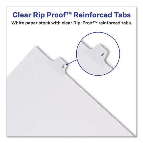 Preprinted Legal Exhibit Side Tab Index Dividers, Allstate Style, 10-tab, 2, 11 X 8.5, White, 25/pack.