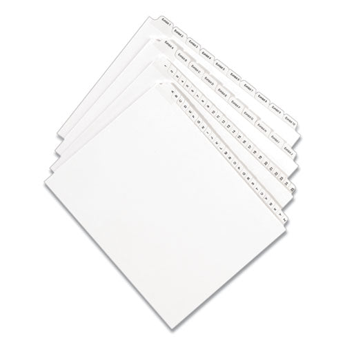 Preprinted Legal Exhibit Side Tab Index Dividers, Allstate Style, 10-tab, 2, 11 X 8.5, White, 25/pack.