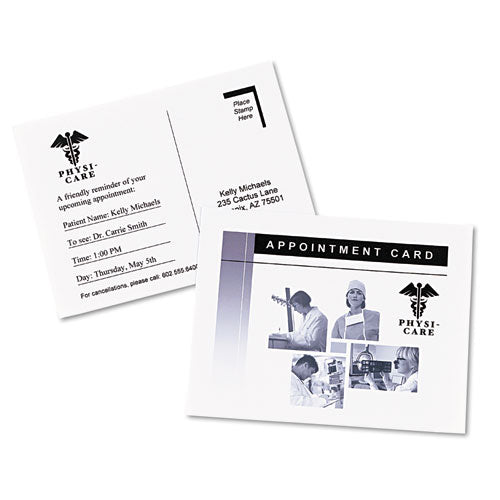 Photo-quality Printable Postcards, Inkjet, 74 Lb, 4.25 X 5.5,Glossy White, 100 Cards, 4 Cards/sheet, 25 Sheets/pack