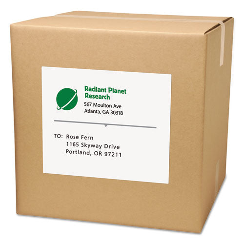 White Shipping Labels-bulk Packs, Inkjet/laser Printers, 8.5 X 11, White, 250/box.
