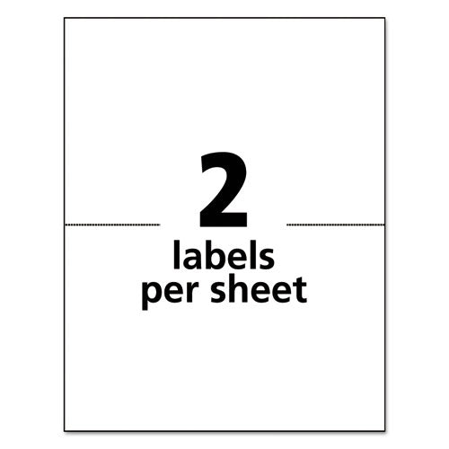 White Shipping Labels-bulk Packs, Inkjet/laser Printers,5.5 X 8.5, White, 2/sheet, 250 Sheets/box