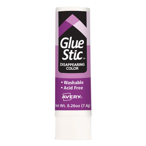 Permanent Glue Stic Value Pack, 0.26 Oz, Applies Purple, Dries Clear, 6/pack.