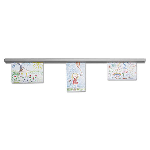 Grip-a-strip Display Rail, 48 X 1.5, Aluminum Finish.
