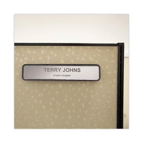 Panel Wall Sign Name Holder, Acrylic, 9 X 2, 6/pack, Clear.