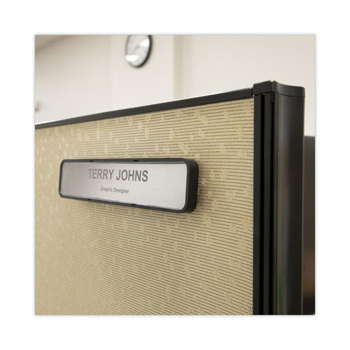 Panel Wall Sign Name Holder, Acrylic, 9 X 2, 6/pack, Clear.