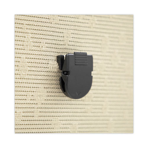 Wall Clips For Fabric Panels, 40 Sheet Capacity, Black, 50/box.