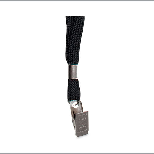 Deluxe Safety Lanyards, Metal Clip Fastener, 36" Long, Black, 24/box.