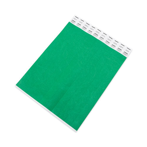 Crowd Management Wristbands, Sequentially Numbered, 10" X 0.75", Green, 100/pack.