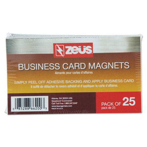 Business Card Magnets, 2 X 3.5, White, Adhesive Coated, 25/pack.