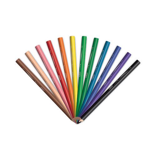 Kids Jumbo Coloring Pencils, 1 Mm, Hb2 (#2), Assorted Lead, Assorted Barrel Colors, 12/pack