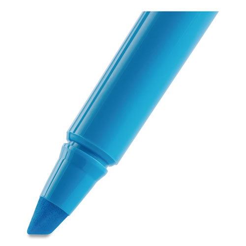Brite Liner Highlighter, Fluorescent Blue Ink, Chisel Tip, Blue/black Barrel, Dozen.