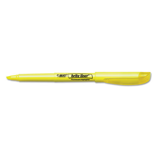 Brite Liner Highlighter Value Pack, Yellow Ink, Chisel Tip, Yellow/black Barrel, 24/pack.