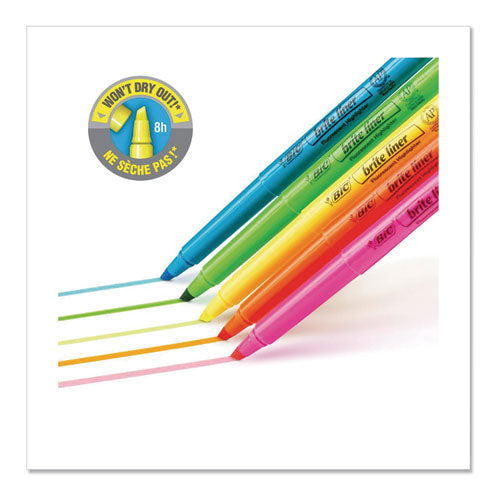 Brite Liner Highlighter Value Pack, Yellow Ink, Chisel Tip, Yellow/black Barrel, 24/pack.