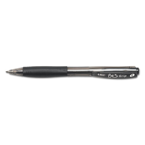 Bu3 Ballpoint Pen, Retractable, Medium 1 Mm, Black Ink, Smoke/black Barrel, 36/pack.