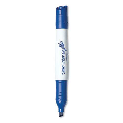Intensity Low Odor Chisel Tip Dry Erase Marker, Broad Chisel Tip, Blue, Dozen.