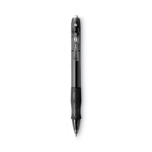 Gel-ocity Gel Pen, Retractable, Medium 0.7 Mm, Black Ink, Translucent Black Barrel, Dozen.